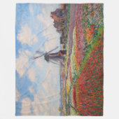 Claude Monet - Tulpenveld in Nederland Fleece Deken (Voorkant)