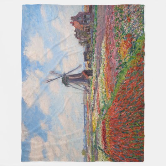 Claude Monet - Tulpenveld in Nederland Fleece Deken (Voorkant)