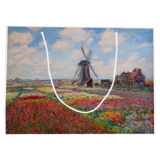 Claude Monet - Tulpenveld in Nederland Groot Cadeauzakje (Achterkant)