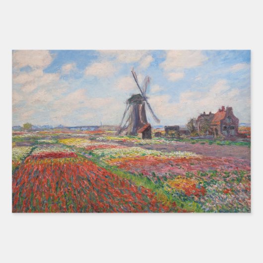 Claude Monet - Tulpenveld in Nederland Inpakpapier Vel (Voorkant 3)