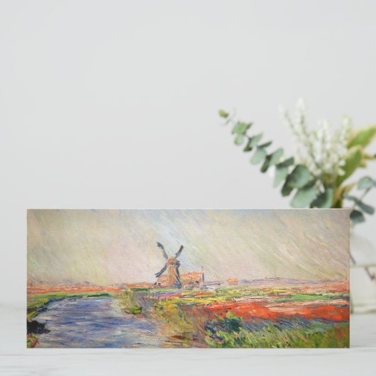 Claude Monet - Tulpenveld in Nederland Kaart (Staand voorkant)