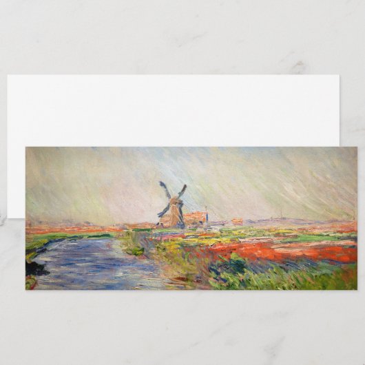 Claude Monet - Tulpenveld in Nederland Kaart (Voorkant / Achterkant)