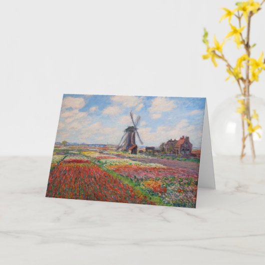 Claude Monet - Tulpenveld in Nederland Kaart (Gele Bloem)