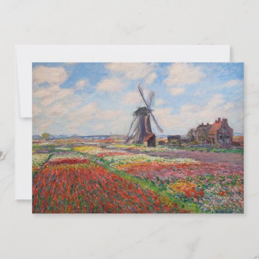 Claude Monet - Tulpenveld in Nederland Kaart (Voorkant)