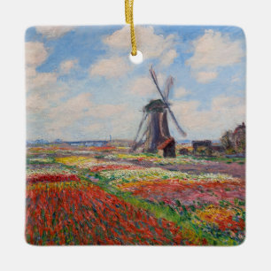 Claude Monet - Tulpenveld in Nederland Keramisch Ornament