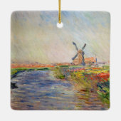Claude Monet - Tulpenveld in Nederland Keramisch Ornament (Achterkant)
