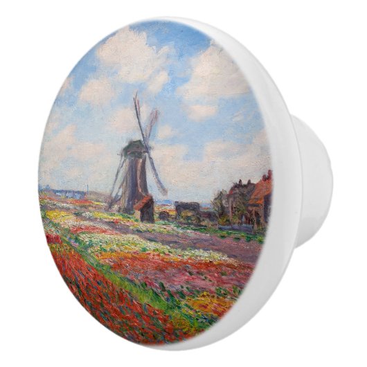 Claude Monet - Tulpenveld in Nederland Keramische Knop (Rechts)
