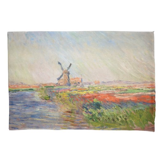 Claude Monet - Tulpenveld in Nederland Kussensloop (Voorkant)