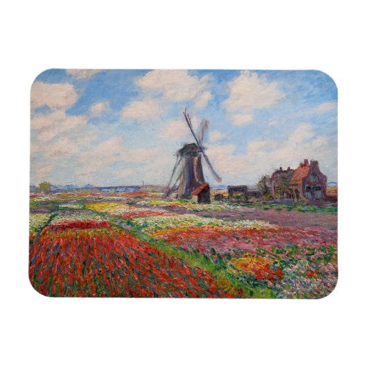 Claude Monet - Tulpenveld in Nederland Magneet (Horizontaal)