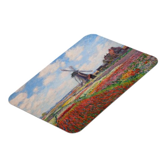 Claude Monet - Tulpenveld in Nederland Magneet (Linkerzijde)