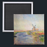 Claude Monet - Tulpenveld in Nederland Magneet<br><div class="desc">Tulpenveld in Nederland (Champs de tulipes en Hollande) - Claude Monet,  Olieverf op doek,  1886</div>