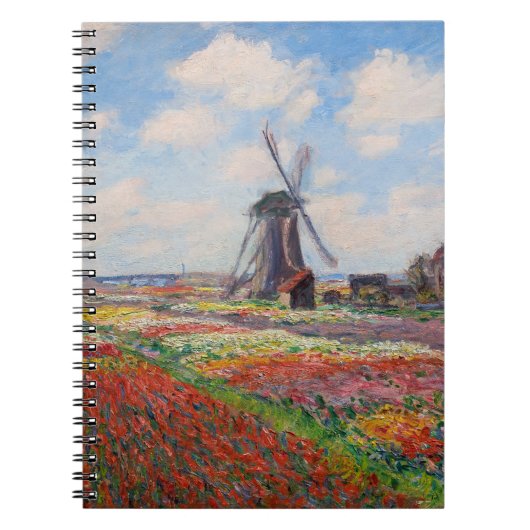 Claude Monet - Tulpenveld in Nederland Notitieboek (Voorkant)
