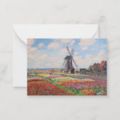 Claude Monet - Tulpenveld in Nederland Notitiekaartje (Achterkant)