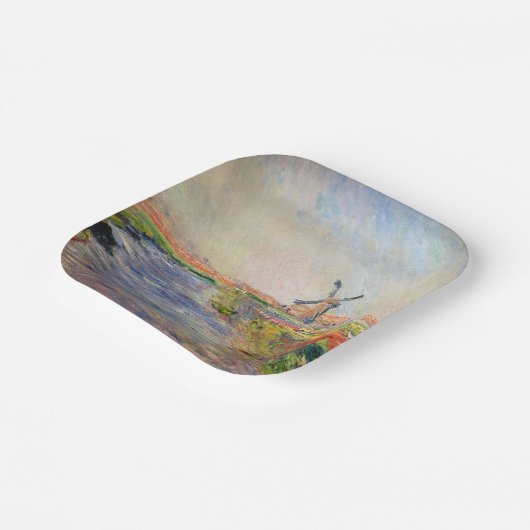 Claude Monet - Tulpenveld in Nederland Papieren Bordje (Gebogen)