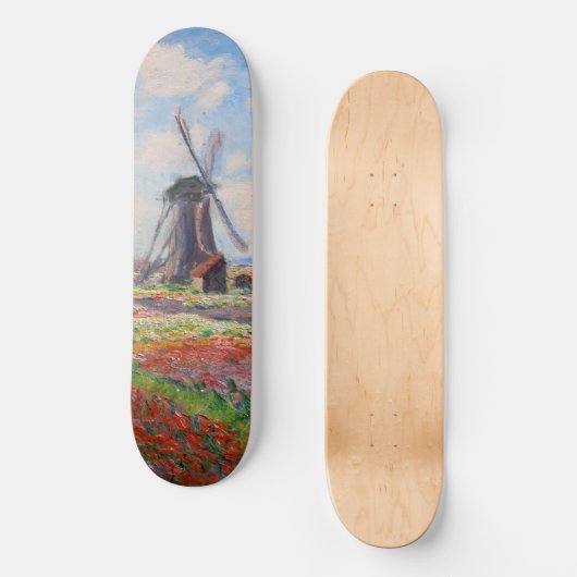 Claude Monet - Tulpenveld in Nederland Persoonlijk Skateboard (Voorkant)