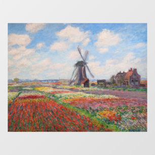 Claude Monet - Tulpenveld in Nederland Raamsticker