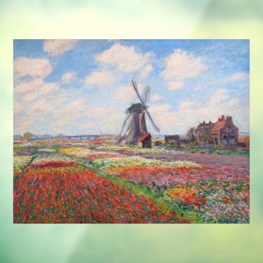 Claude Monet - Tulpenveld in Nederland Raamsticker (Vel 3)