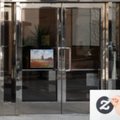 Claude Monet - Tulpenveld in Nederland Raamsticker (Kantoordeur)