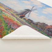 Claude Monet - Tulpenveld in Nederland Sherpa Deken (3/4)
