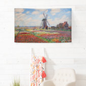 Claude Monet - Tulpenveld in Nederland Spandoek (Insitu)