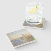 Claude Monet - Tulpenveld in Nederland Stenen Onderzetter (Zijkant)