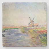 Claude Monet - Tulpenveld in Nederland Stenen Onderzetter (Voorkant)