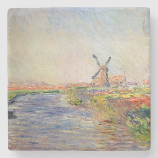 Claude Monet - Tulpenveld in Nederland Stenen Onderzetter (Voorkant)