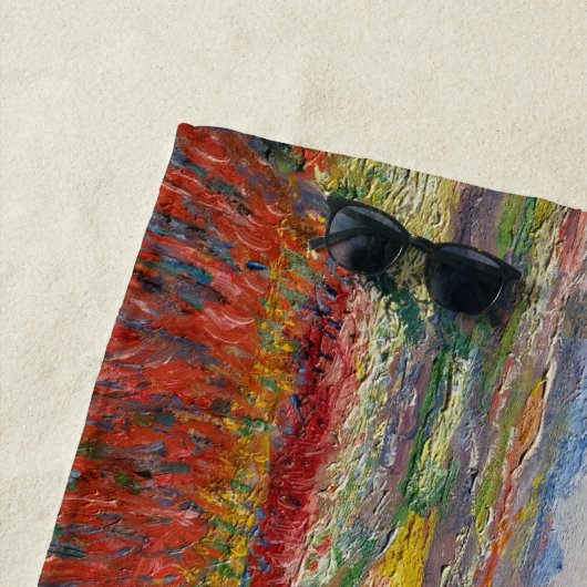 Claude Monet - Tulpenveld in Nederland Strandlaken (In situ)