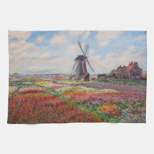Claude Monet - Tulpenveld in Nederland Theedoek (Horizontaal)