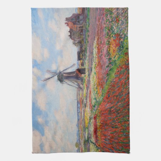 Claude Monet - Tulpenveld in Nederland Theedoek (Verticaal)