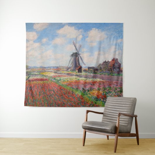 Claude Monet - Tulpenveld in Nederland Wandkleed (In Situ (horizontaal))