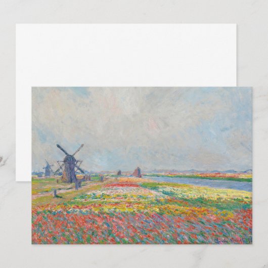 Claude Monet - Tulpenvelden bij Den Haag Bedankkaart (Voorkant / Achterkant)