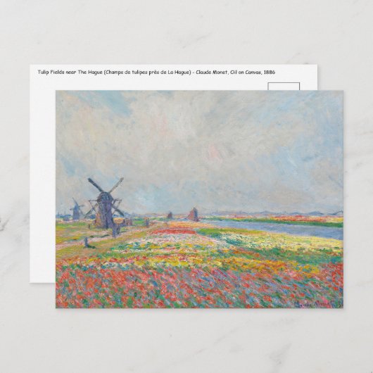 Claude Monet - Tulpenvelden bij Den Haag Briefkaart (Voorkant / Achterkant)