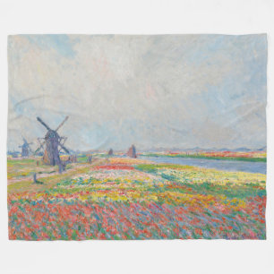 Claude Monet - Tulpenvelden bij Den Haag Fleece Deken