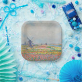 Claude Monet - Tulpenvelden bij Den Haag Papieren Bordje (Feest)