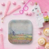 Claude Monet - Tulpenvelden bij Den Haag Papieren Bordje (Feest)