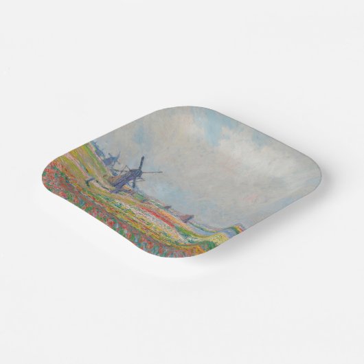 Claude Monet - Tulpenvelden bij Den Haag Papieren Bordje (Gebogen)