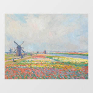 Claude Monet - Tulpenvelden bij Den Haag Raamsticker