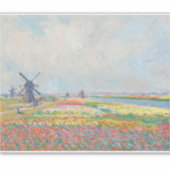 Claude Monet - Tulpenvelden bij Den Haag Sticker (Voorkant)