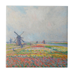 Claude Monet - Tulpenvelden bij Den Haag Tegeltje