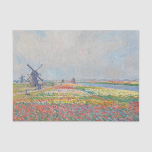 Claude Monet - Tulpenvelden bij Den Haag Tissuepapier (Voorkant)