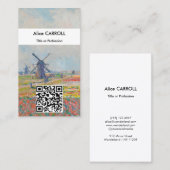Claude Monet - Tulpenvelden, Den Haag - QR Code Visitekaartje (Voorkant / Achterkant)