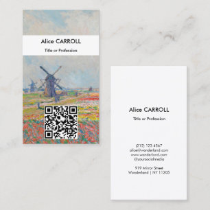 Claude Monet - Tulpenvelden, Den Haag - QR Code Visitekaartje