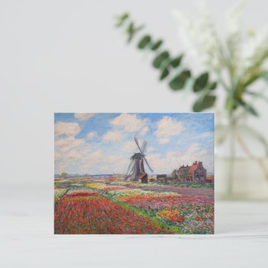 Claude Monet - Tulpveld in Holland Briefkaart (Staand voorkant)