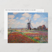 Claude Monet - Tulpveld in Holland Briefkaart (Voorkant / Achterkant)