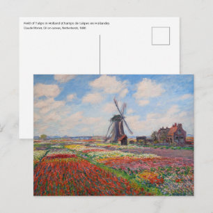 Claude Monet - Tulpveld in Holland Briefkaart