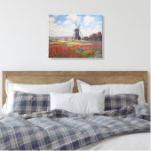 Claude Monet - Tulpveld in Holland Canvas Afdruk (Insitu (Slaapkamer))
