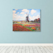 Claude Monet - Tulpveld in Holland Canvas Afdruk (Insitu (Houten vloer))