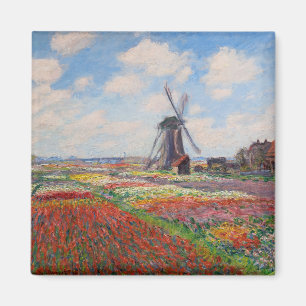 Claude Monet - Tulpveld in Holland Magneet