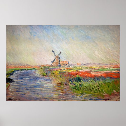 Claude Monet - Tulpveld in Holland Poster (Voorkant)